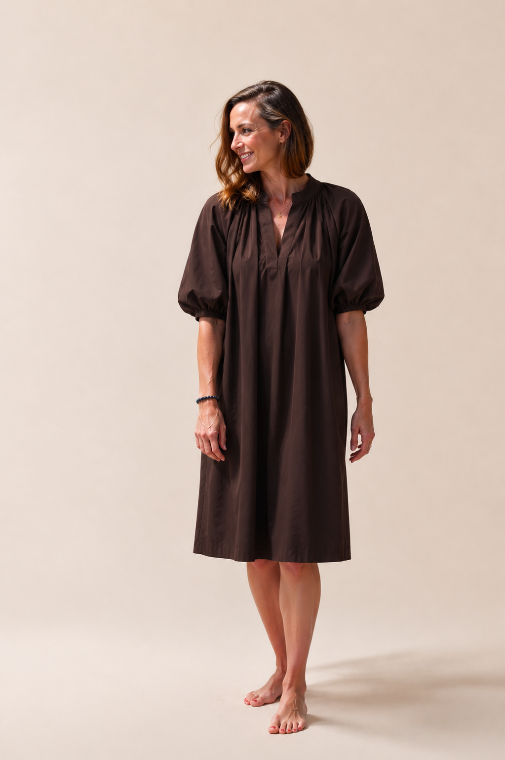 Women's Balloon Sleeve Loose Fit Summer Dress