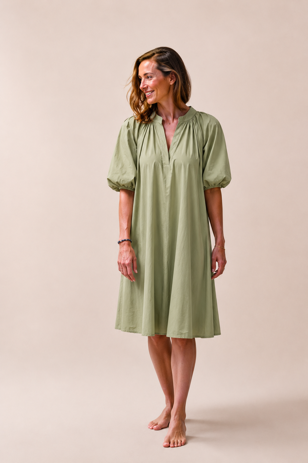 Women's Balloon Sleeve Loose Fit Summer Dress