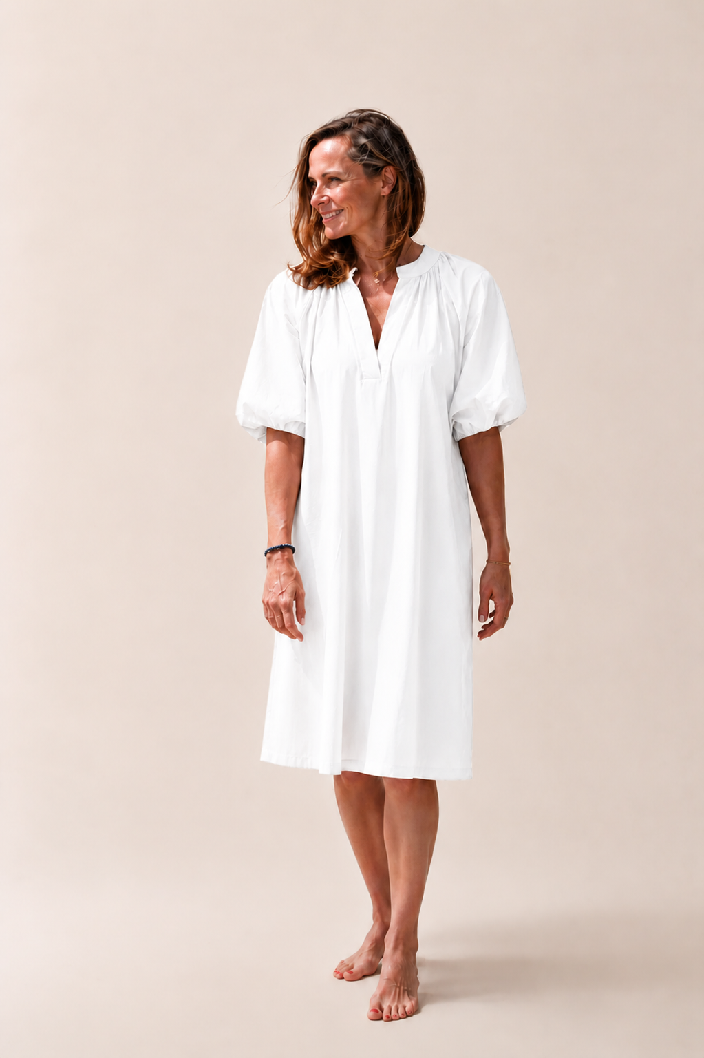 Women's Balloon Sleeve Loose Fit Summer Dress