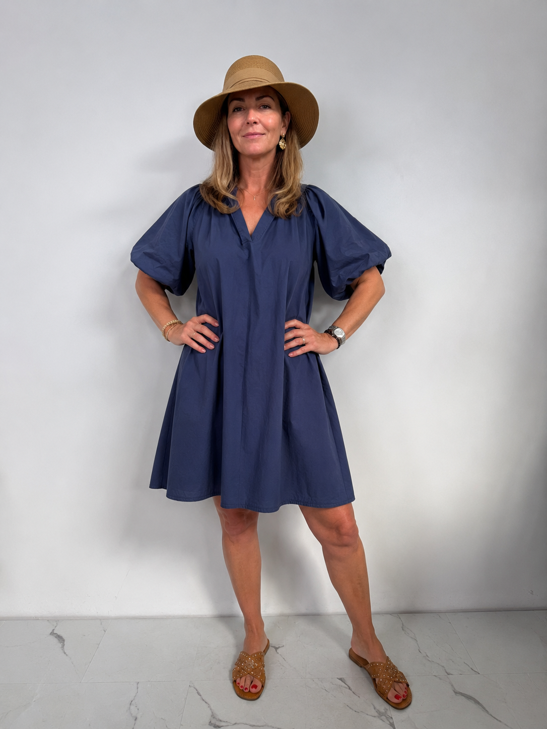 Women's Balloon Sleeve Loose Fit Summer Dress