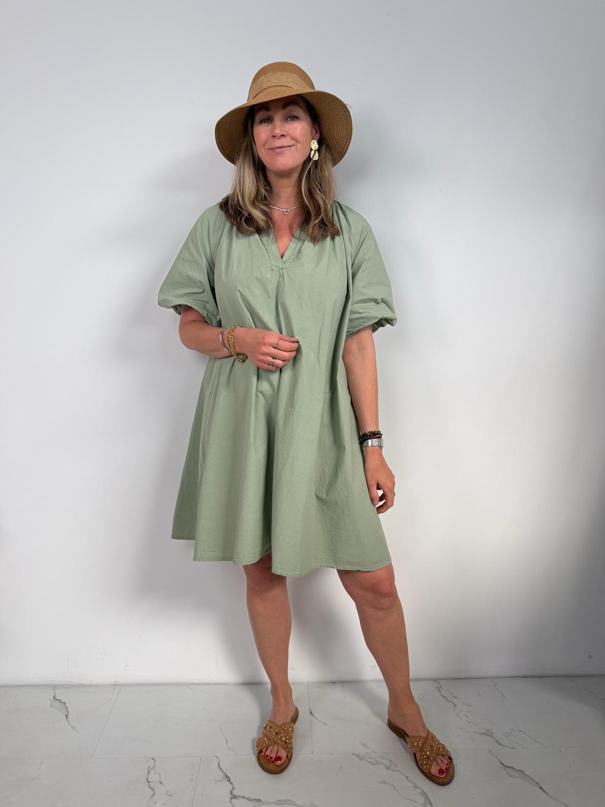 Women's Balloon Sleeve Loose Fit Summer Dress