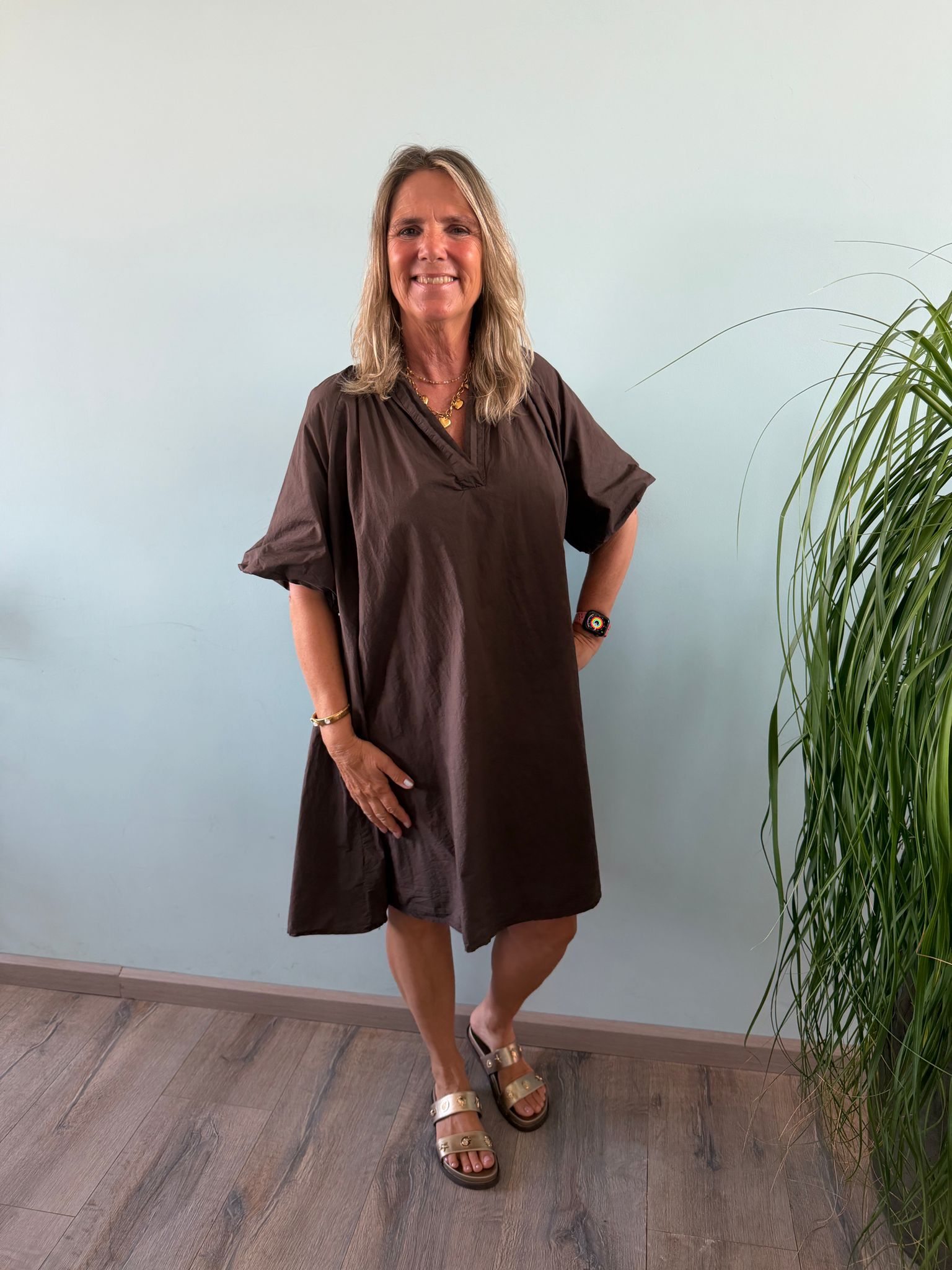 Women's Balloon Sleeve Loose Fit Summer Dress