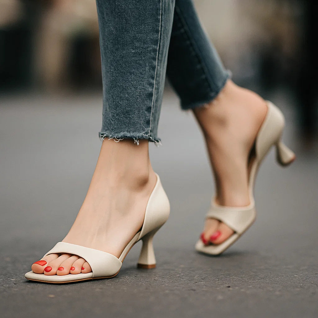 Women's Slip-On Pumps with Cushioned Footbed in Soft Leather