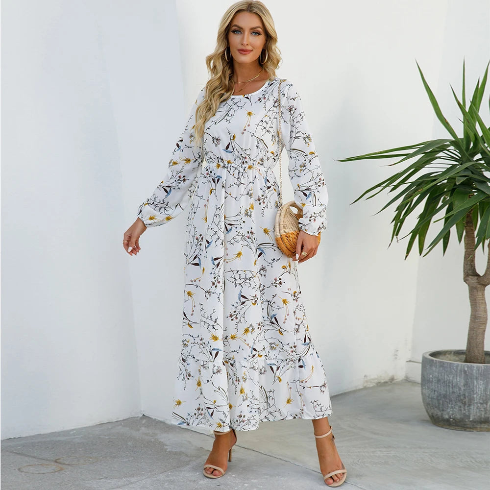 Women's Bohemian Long Sleeve Maxi Dress