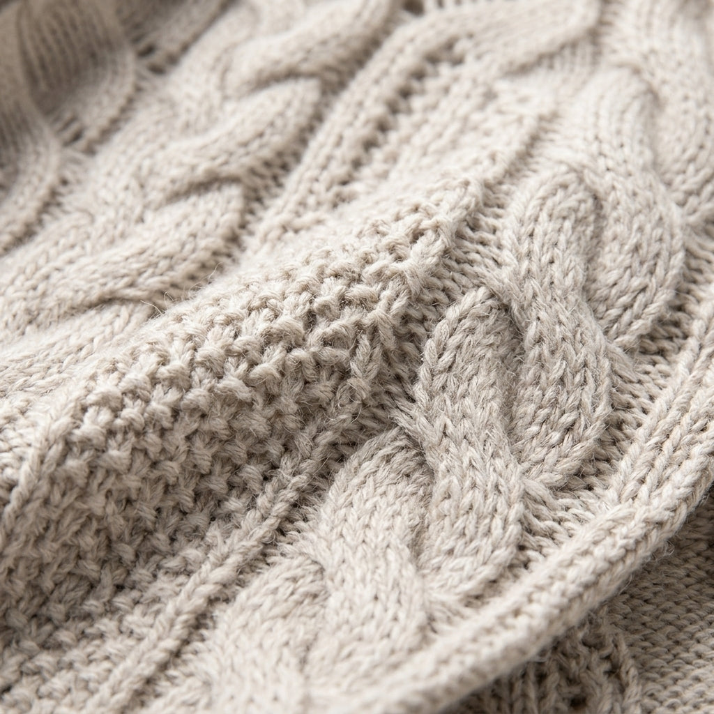 Women's Cable Knit Turtleneck Sweater with Cozy Fit
