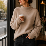 Women's Cashmere Crewneck Sweater with Relaxed Fit