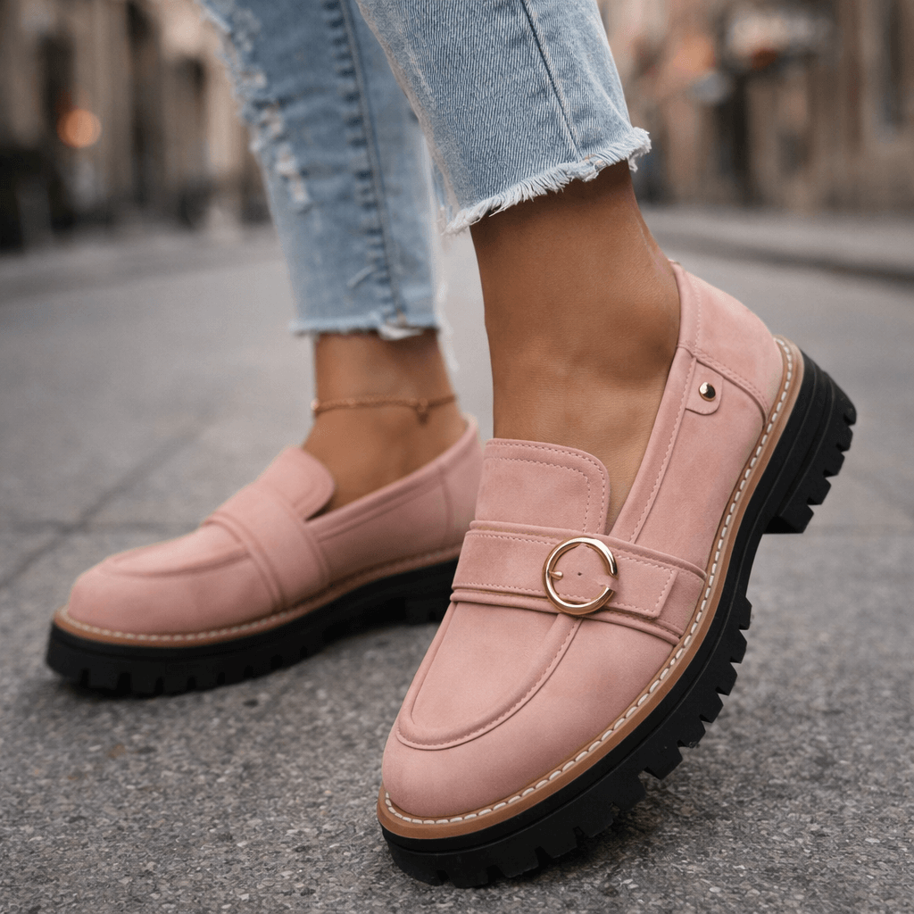 Women's Chunky Loafers with Cushioned Insole