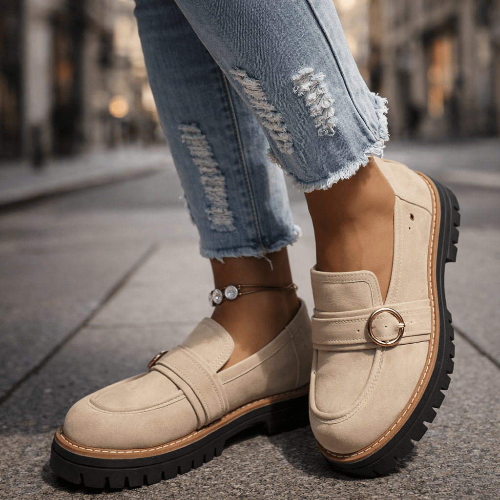 Women's Chunky Loafers with Cushioned Insole