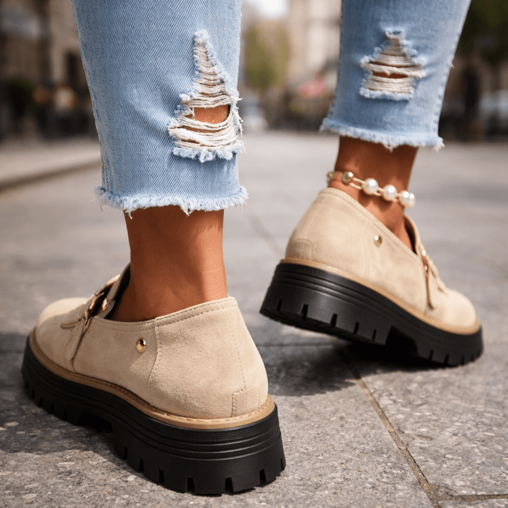 Women's Chunky Loafers with Cushioned Insole