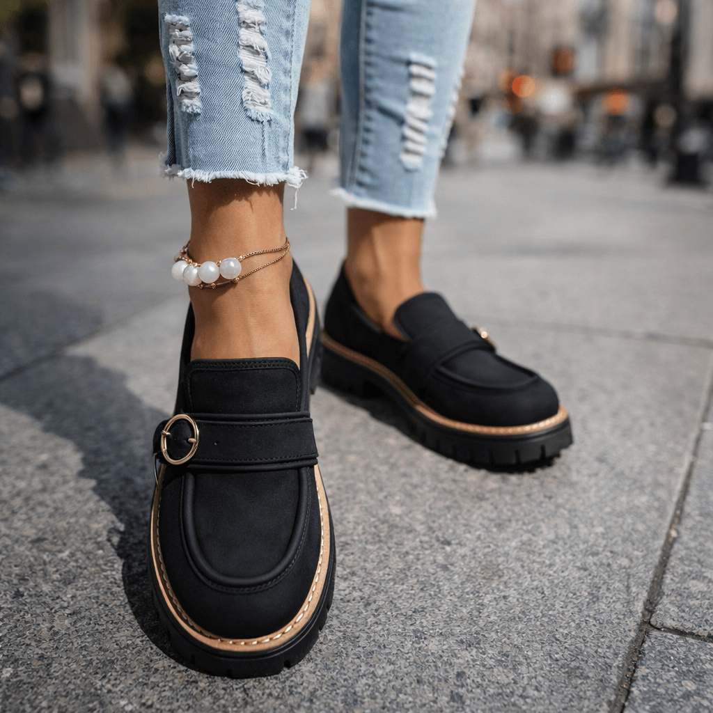 Women's Chunky Loafers with Cushioned Insole