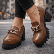 Women's Chunky Platform Loafers with Cushioned Insole