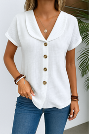 Women's Classic Collar Long Sleeve Blouse for Summer Wear