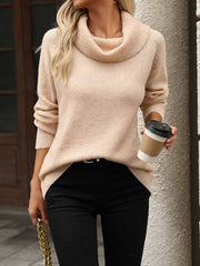Women's Convertible Turtleneck Sweater with Relaxed Fit