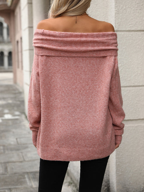 Women's Convertible Turtleneck Sweater with Relaxed Fit