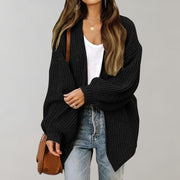 Women's Cozy Knitted Cardigan Sweater with Generous Fit for Fall/Winter