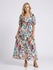 Women's Flattering Short Sleeve Midi Dress