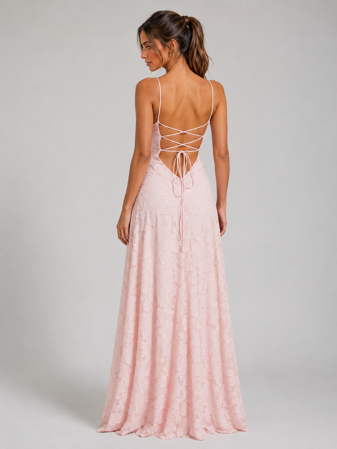 Women's Floral Maxi Dress with Sculpted Bodice