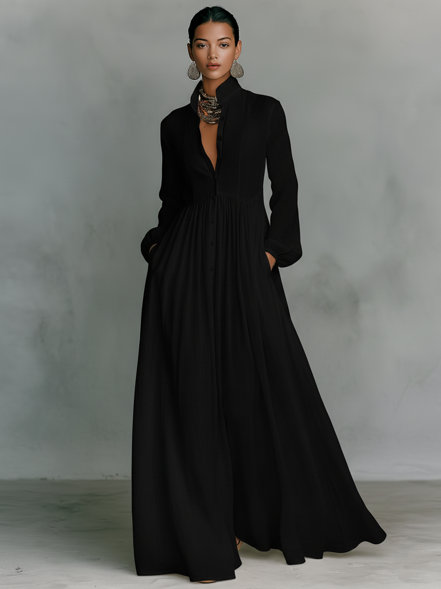 Women's Flowing Maxi Dress with Elegant Silhouette
