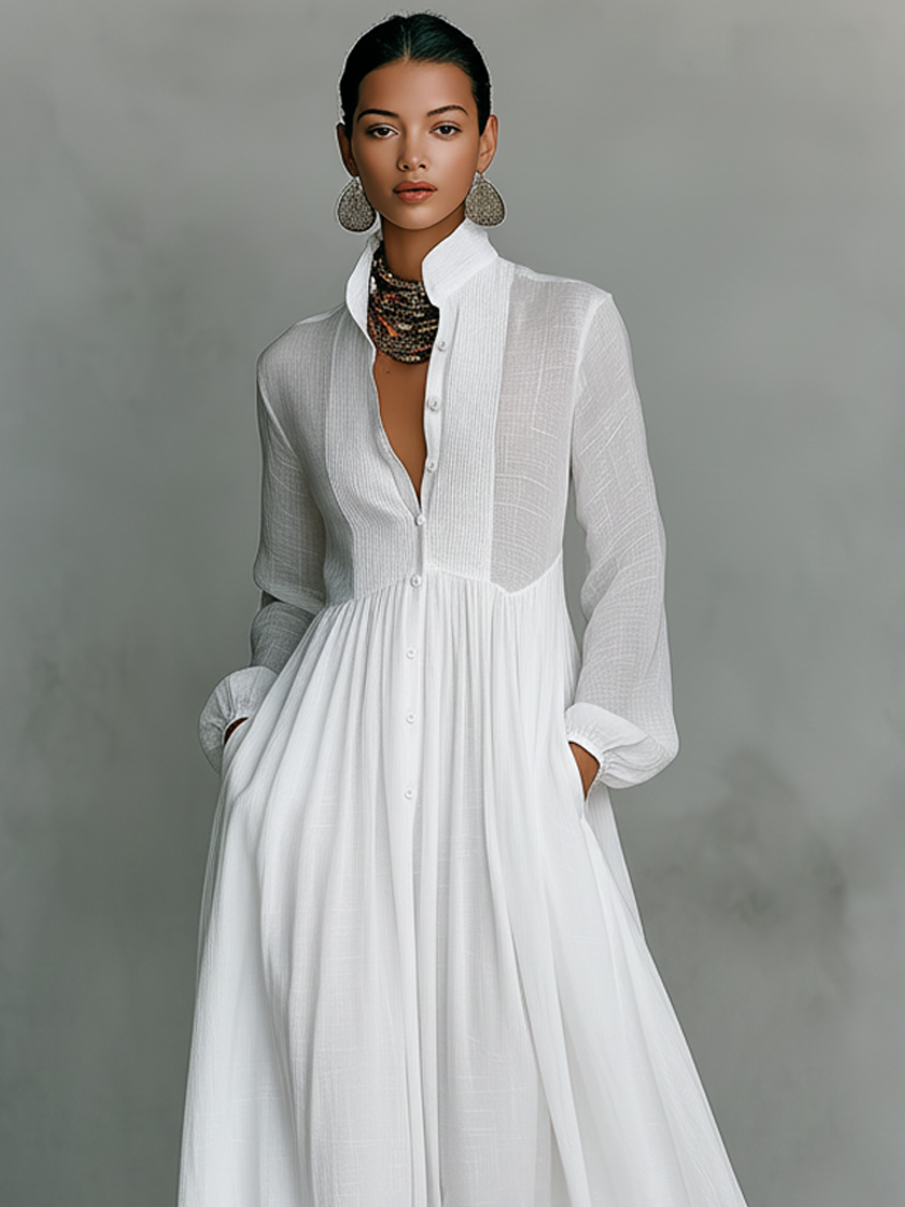 Women's Flowing Maxi Dress with Elegant Silhouette