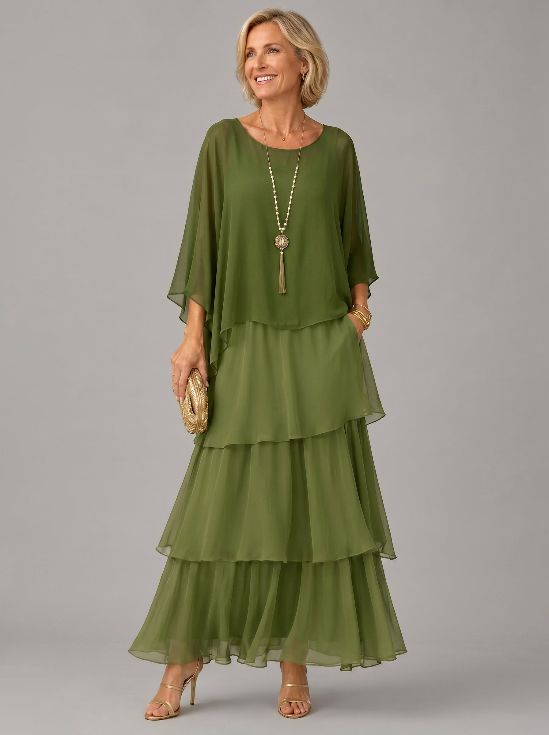 Women's Flowing Maxi Dress with Flowy Silhouette