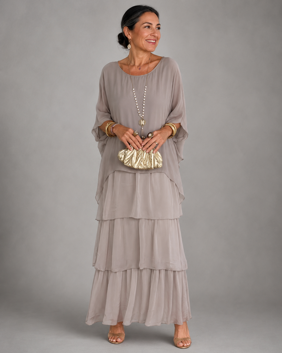Women's Flowing Maxi Dress with Flowy Silhouette