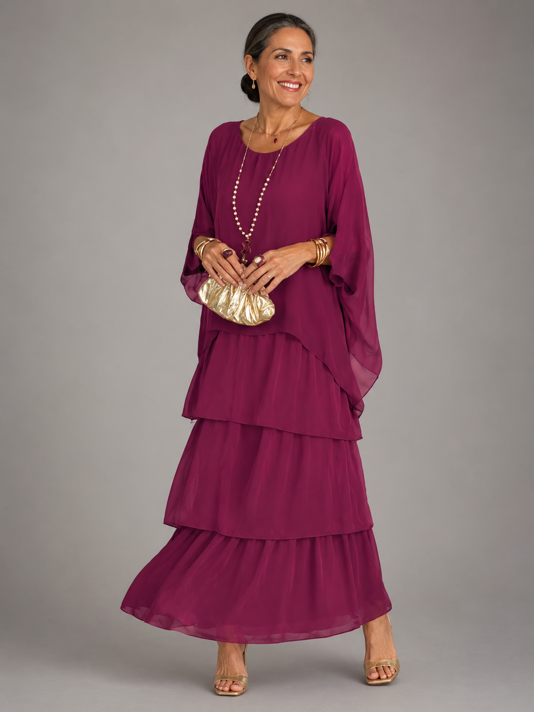 Women's Flowing Maxi Dress with Flowy Silhouette