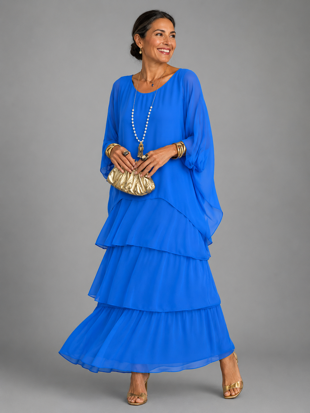 Women's Flowing Maxi Dress with Flowy Silhouette