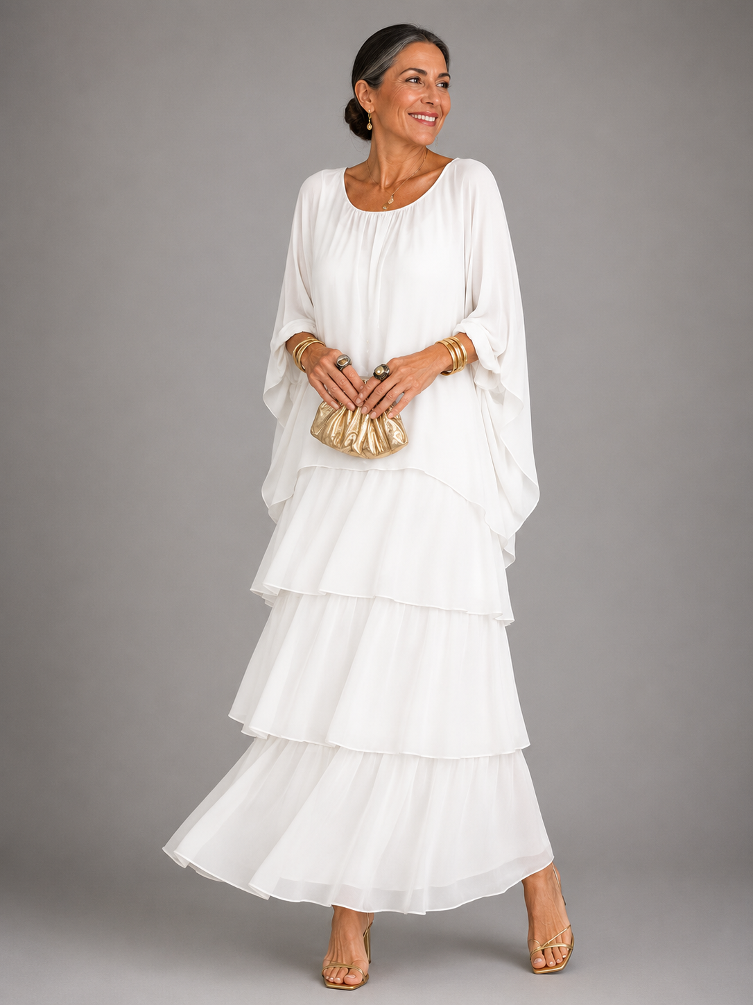 Women's Flowing Maxi Dress with Flowy Silhouette
