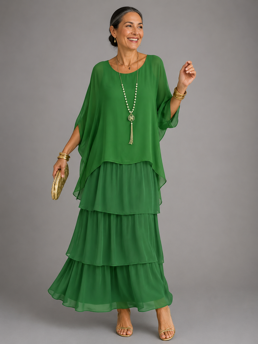 Women's Flowing Maxi Dress with Flowy Silhouette