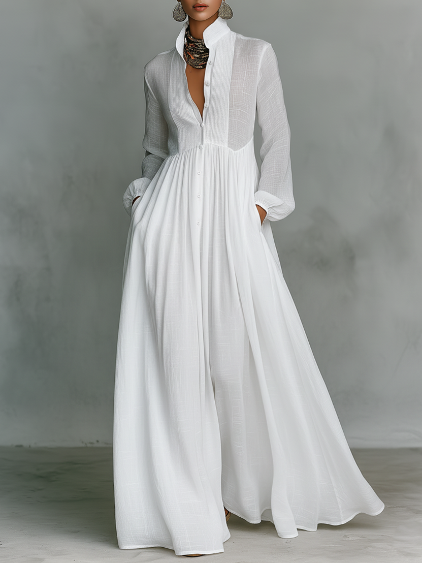 Women's Flowy Maxi Dress with Elegant Silhouette