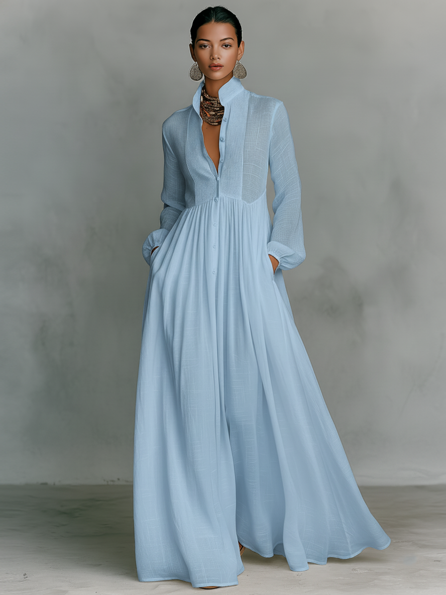 Women's Flowy Maxi Dress with Elegant Silhouette