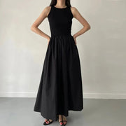 Women's High Waisted Sleeveless Maxi Dress