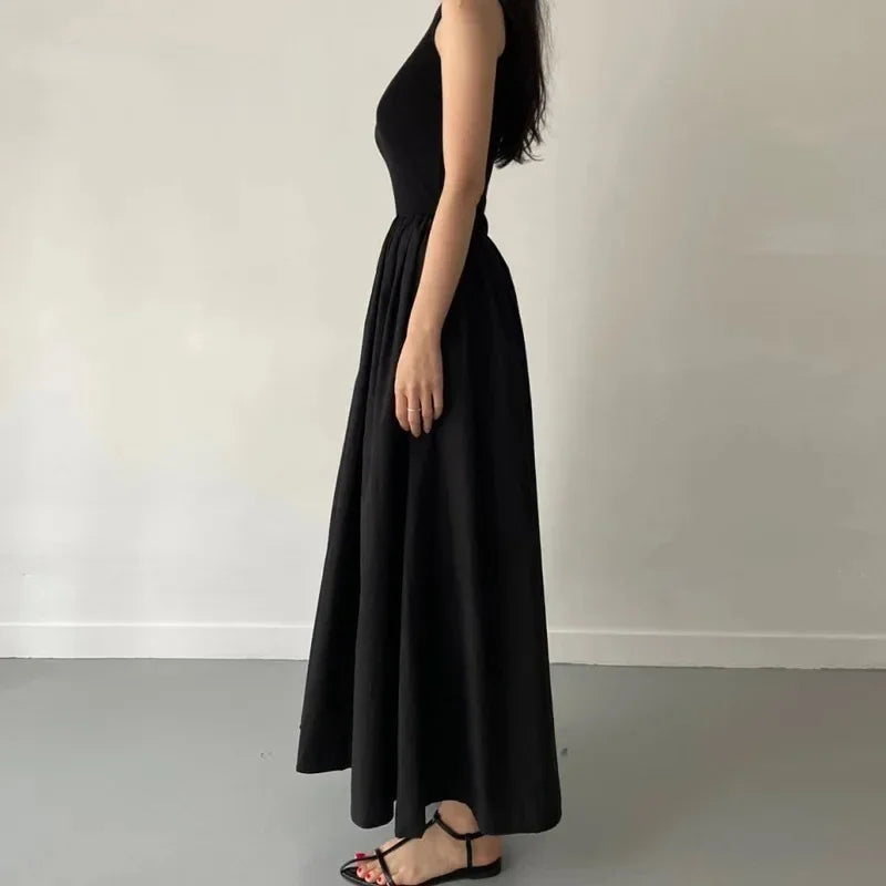 Women's High Waisted Sleeveless Maxi Dress