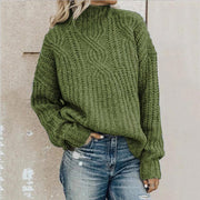 Women's Knit Stand-Up Collar Sweater