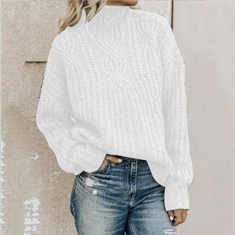 Women's Knit Stand-Up Collar Sweater