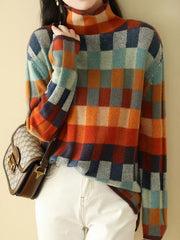 Women's Knit Turtleneck Sweater with Elegant Cut