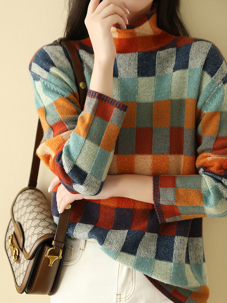 Women's Knit Turtleneck Sweater with Elegant Cut