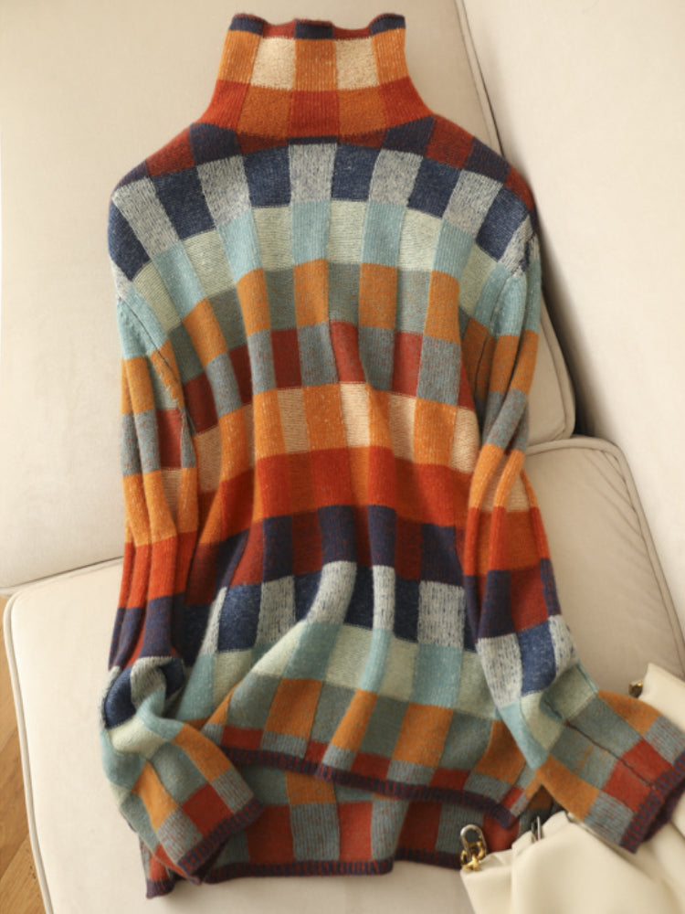 Women's Knit Turtleneck Sweater with Elegant Cut