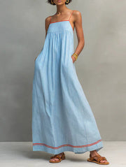 Women's Lightweight Casual Midi Dress with Loose Fit
