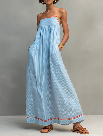 Women's Lightweight Casual Midi Dress with Loose Fit