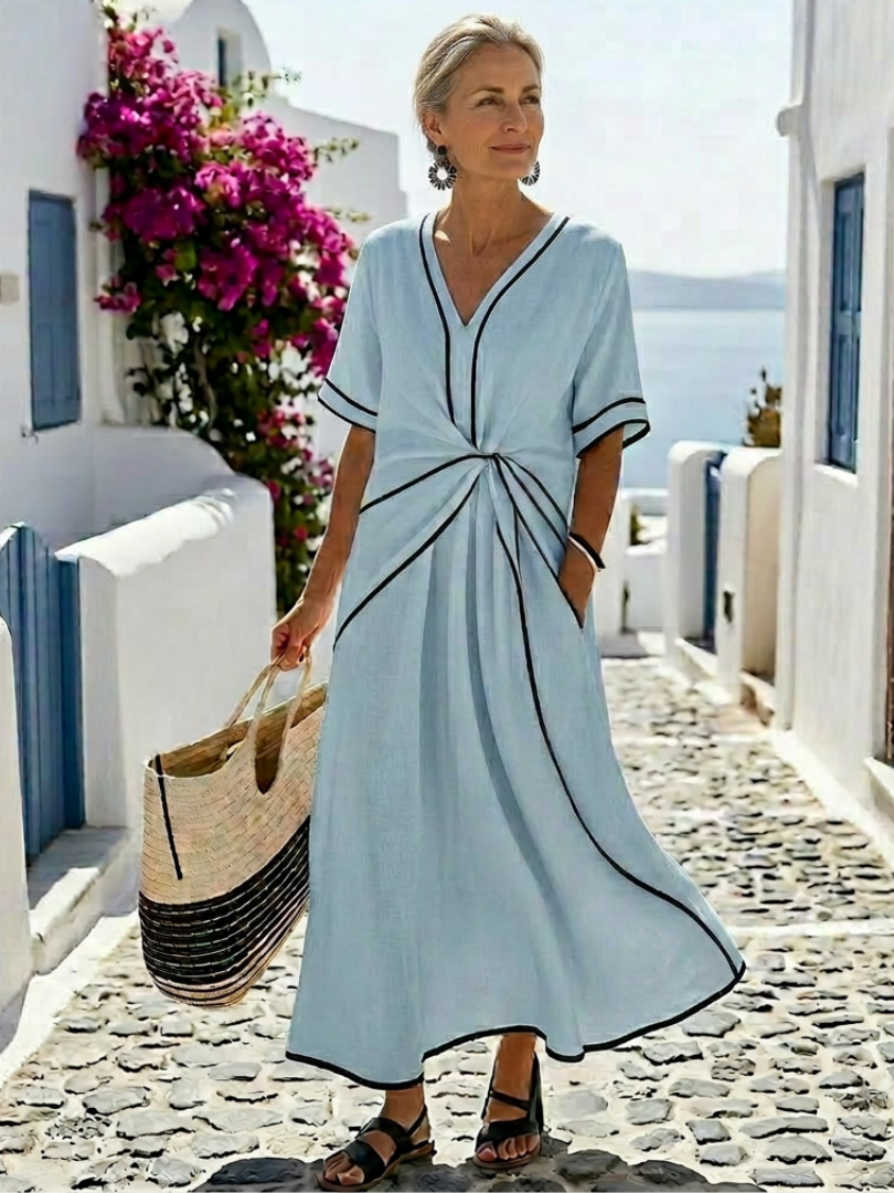 Women's Lightweight Midi Dress with Flattering Cut