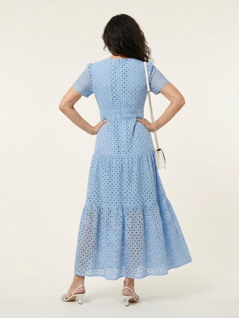 Women's Lightweight Short Sleeve Midi Dress