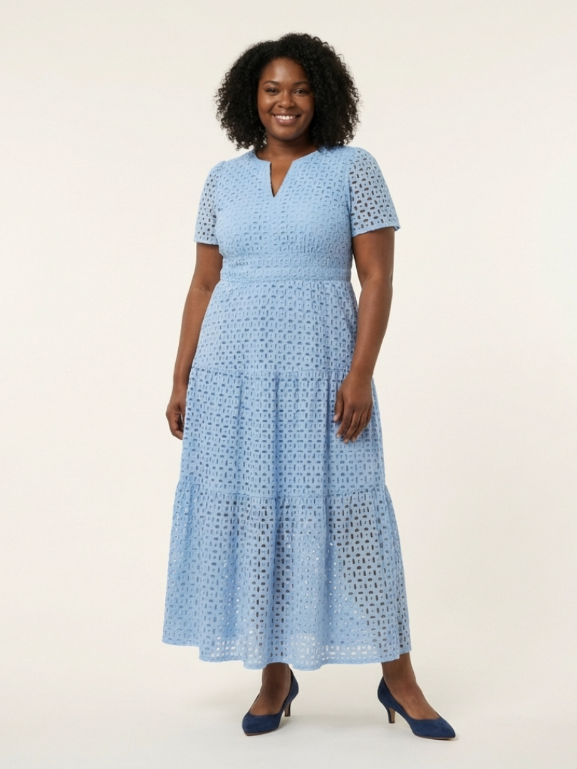 Women's Lightweight Tiered Midi Dress