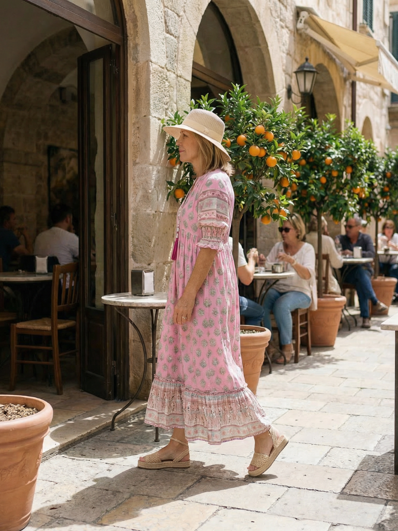 Women's Lightweight V-Neck Maxi Dress for Summer