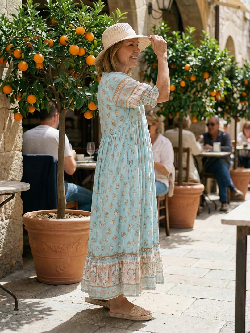 Women's Lightweight V-Neck Maxi Dress for Summer
