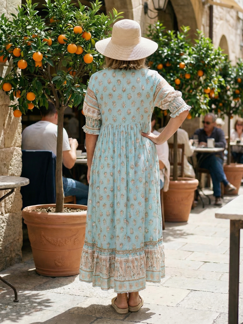Women's Lightweight V-Neck Maxi Dress for Summer
