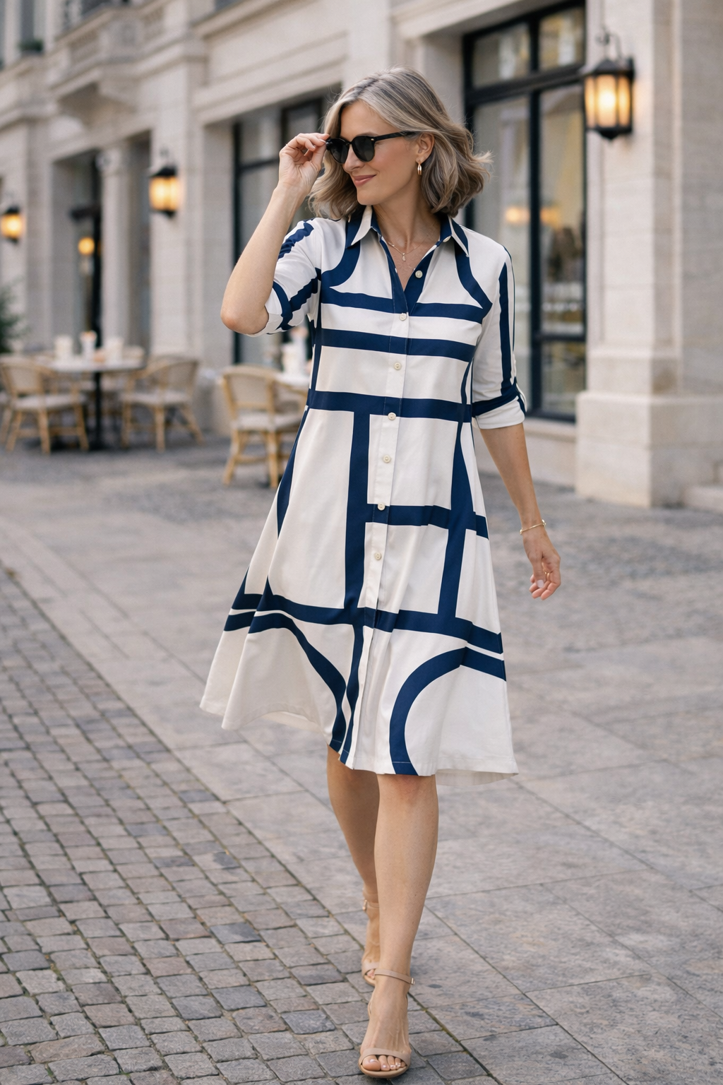 Women's Minimalist Midi Dress with Sleeveless Design
