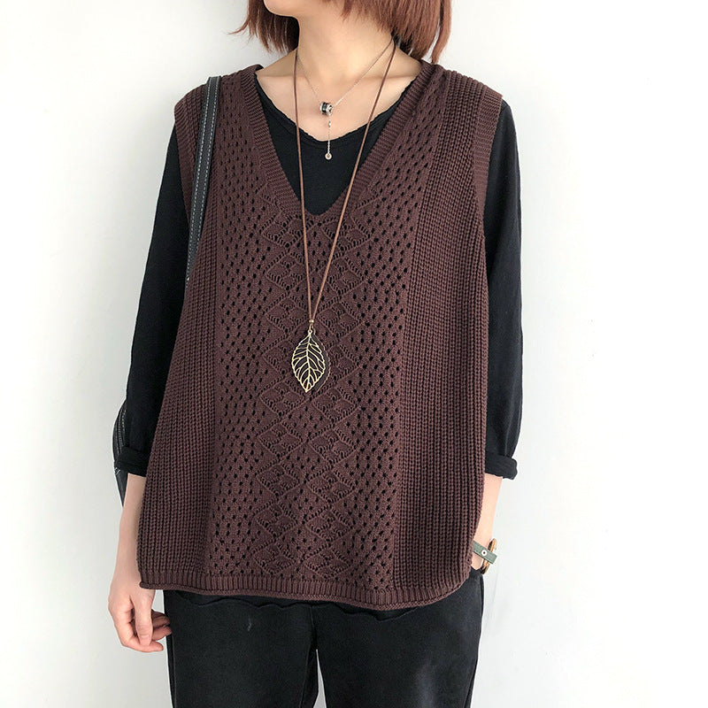 Women's Oversized Knit Cardigan Sweater with V-Neck for Cozy Comfort