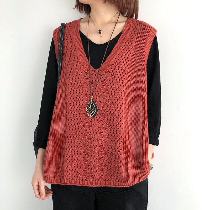 Women's Oversized Knit Cardigan Sweater with V-Neck for Cozy Comfort