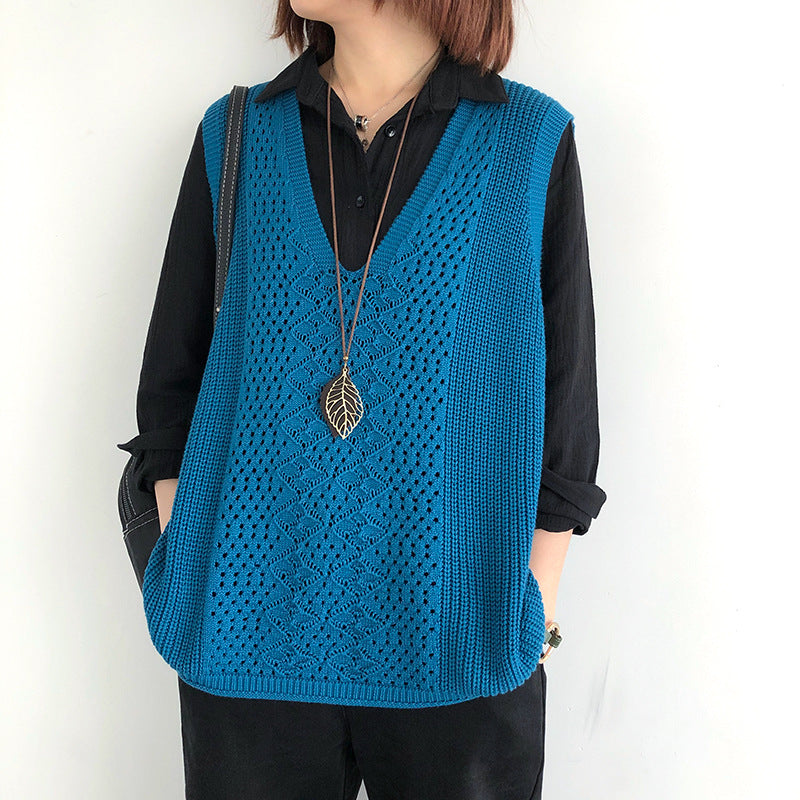 Women's Oversized Knit Cardigan Sweater with V-Neck for Cozy Comfort